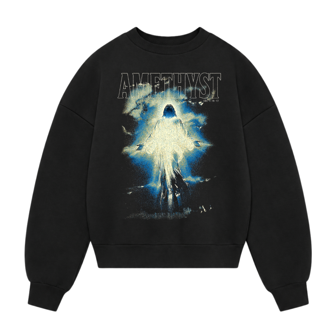 Celestial black crewneck