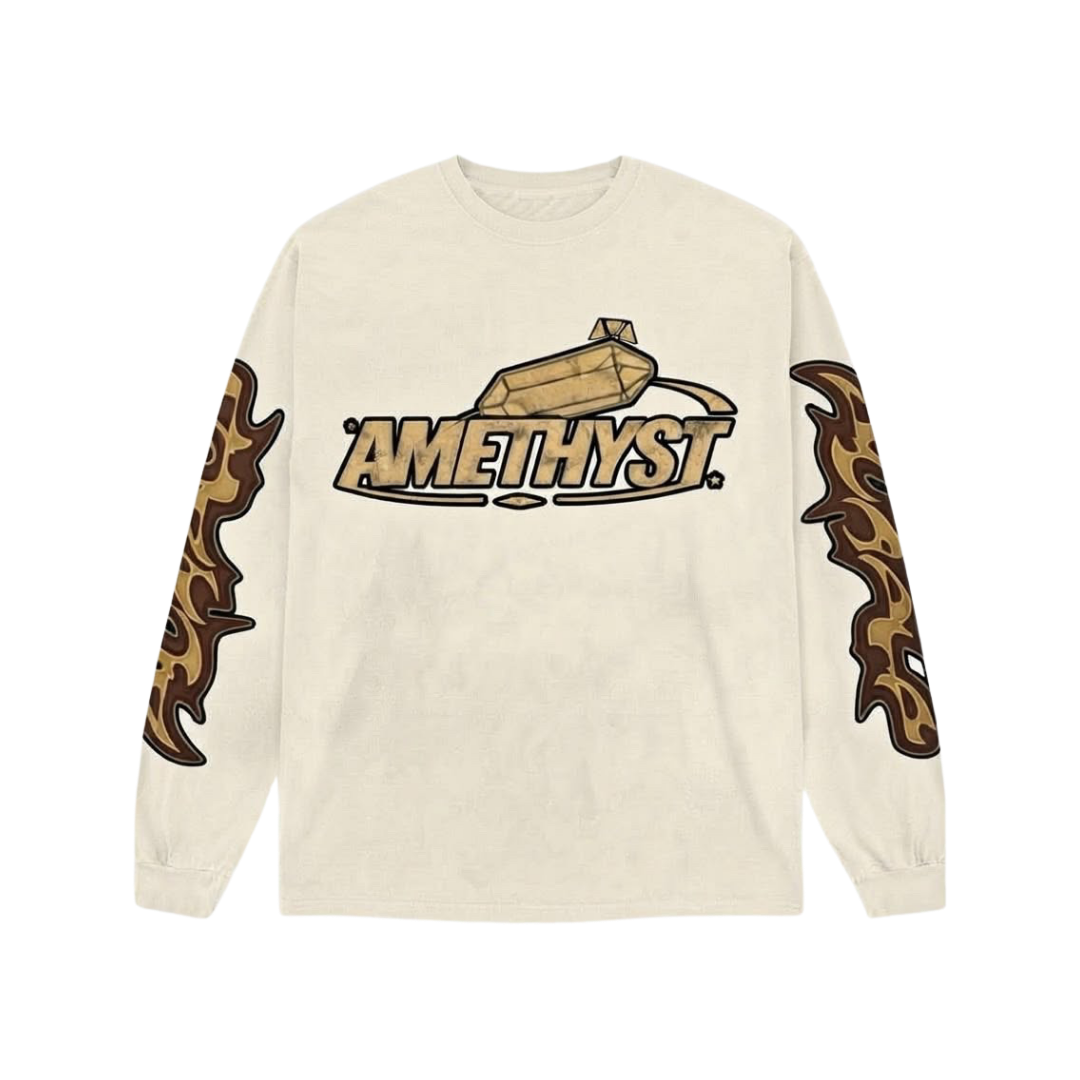 golden fire long sleeve White